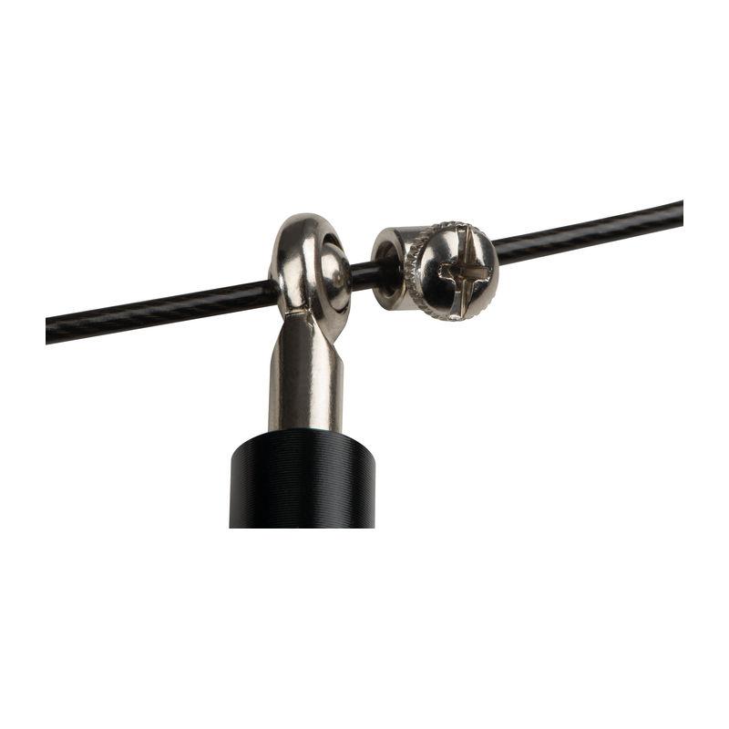 Coardă de sărit, metalică Negru