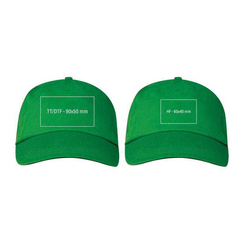 Șapcă baseball cu 5 panele Verde Marime universala
