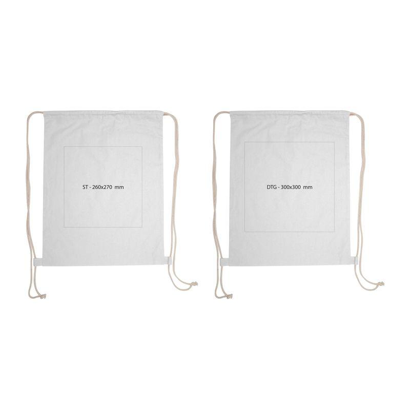 Rucsac sport din bumbac ecologic Alb