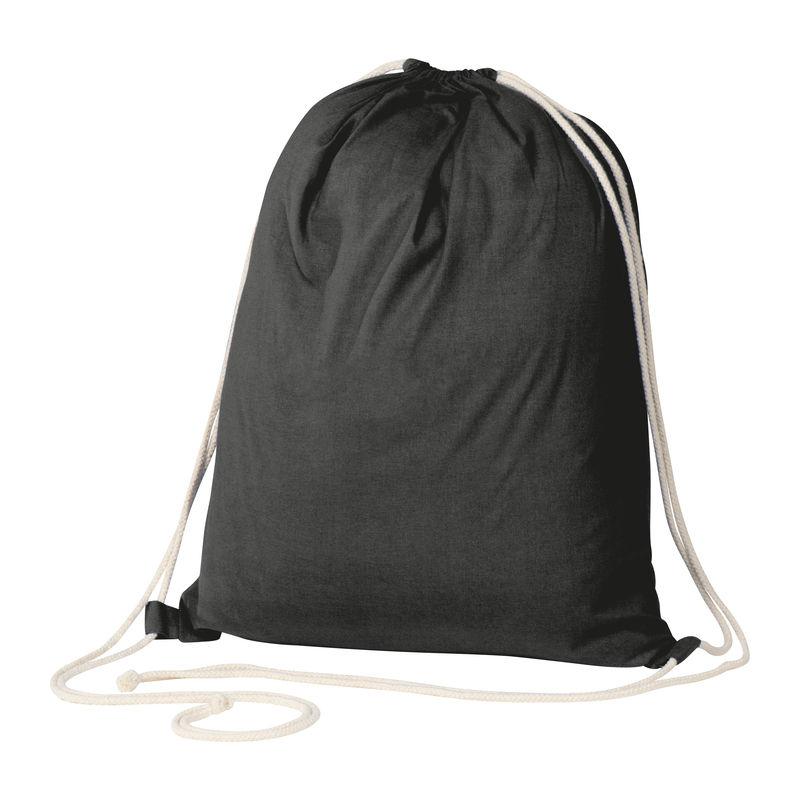 Rucsac sport din bumbac ecologic Negru