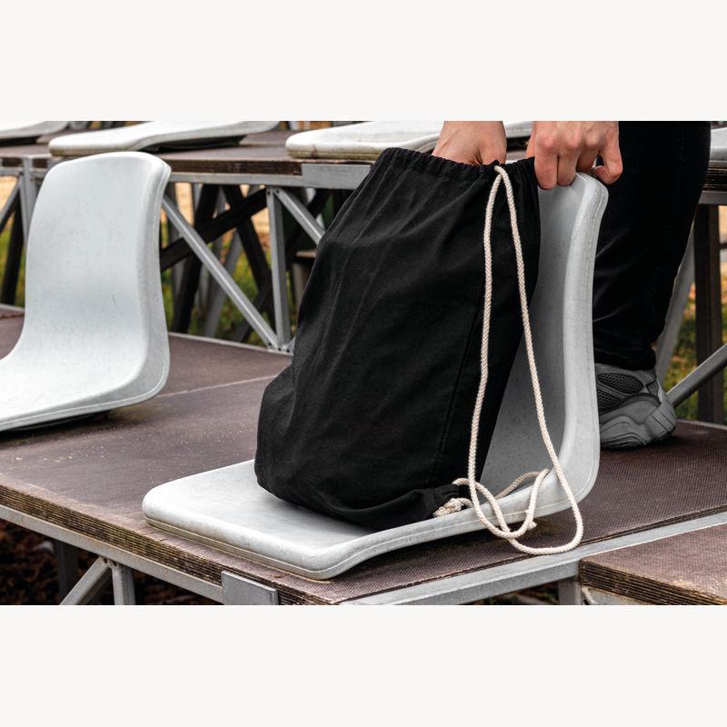 Rucsac sport din bumbac ecologic Negru