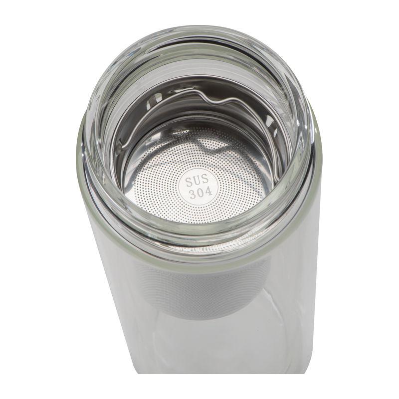 Sticlă cu dop din bambus, 420 ml Mixt