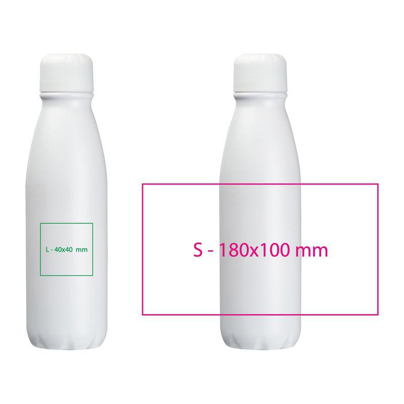 Sticlă de băut din aluminiu 600 ml Alb