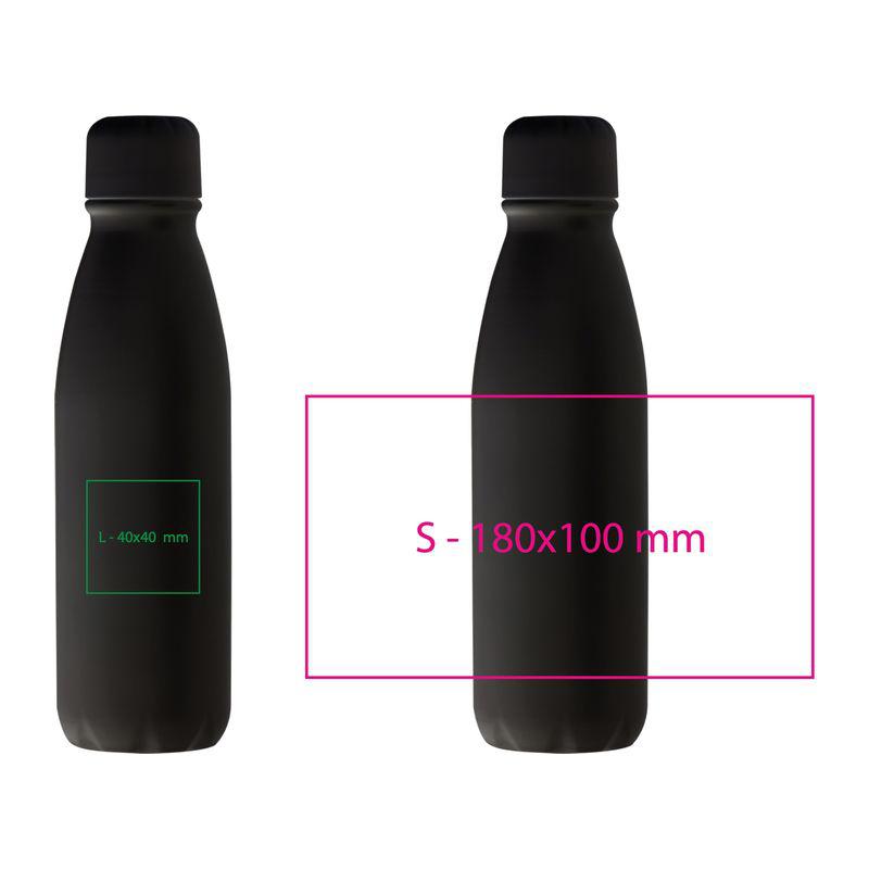 Sticlă de băut din aluminiu 600 ml Negru