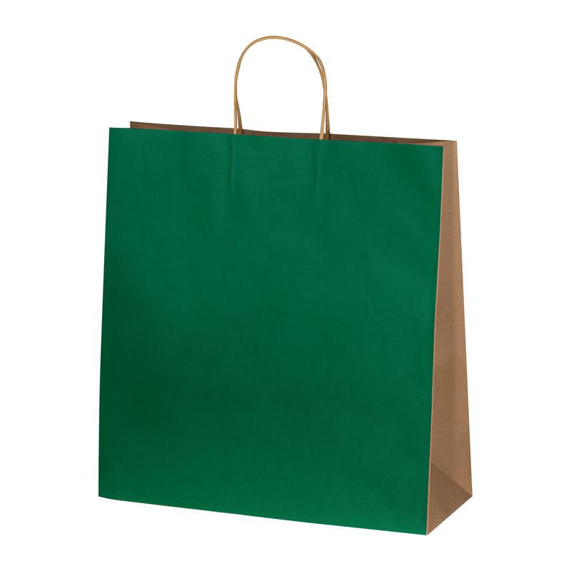Sacoșă mare din hârtie kraft colorată Verde