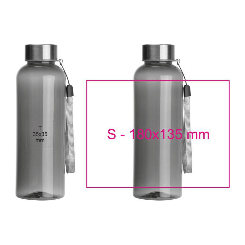 Flacon RPET, 500 ml Gri