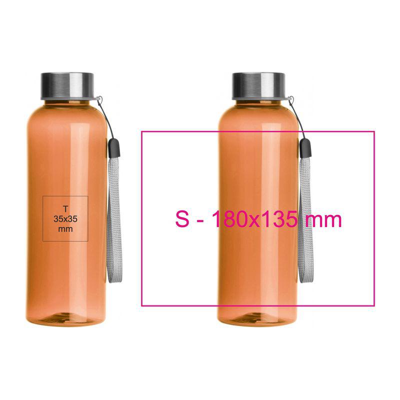 Flacon RPET, 500 ml Portocaliu