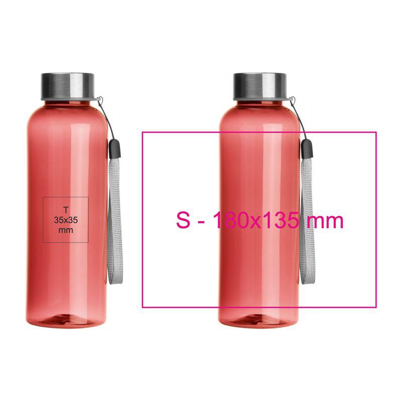 Flacon RPET, 500 ml Roșu