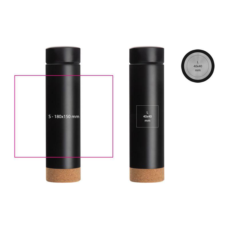 Termos din oțel inoxidabil, 450 ml Negru