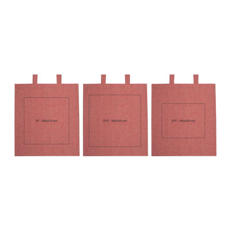 Sacoșă din bumbac reciclat, 140 gr Roșu