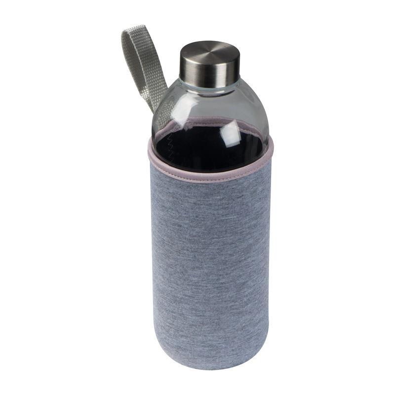 Sticlă de 1 l cu husă neopren Gri