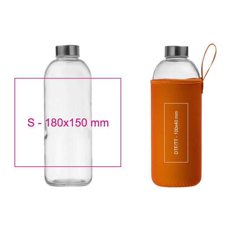 Sticlă de 1 l cu husă neopren Portocaliu