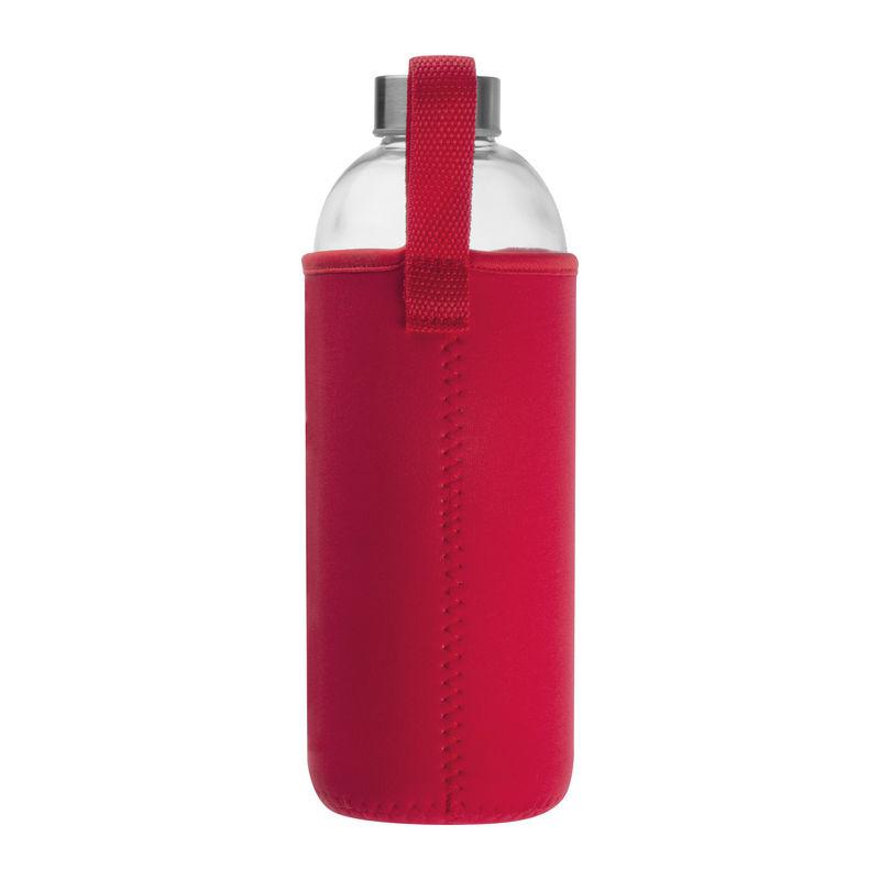Sticlă de 1 l cu husă neopren Roșu