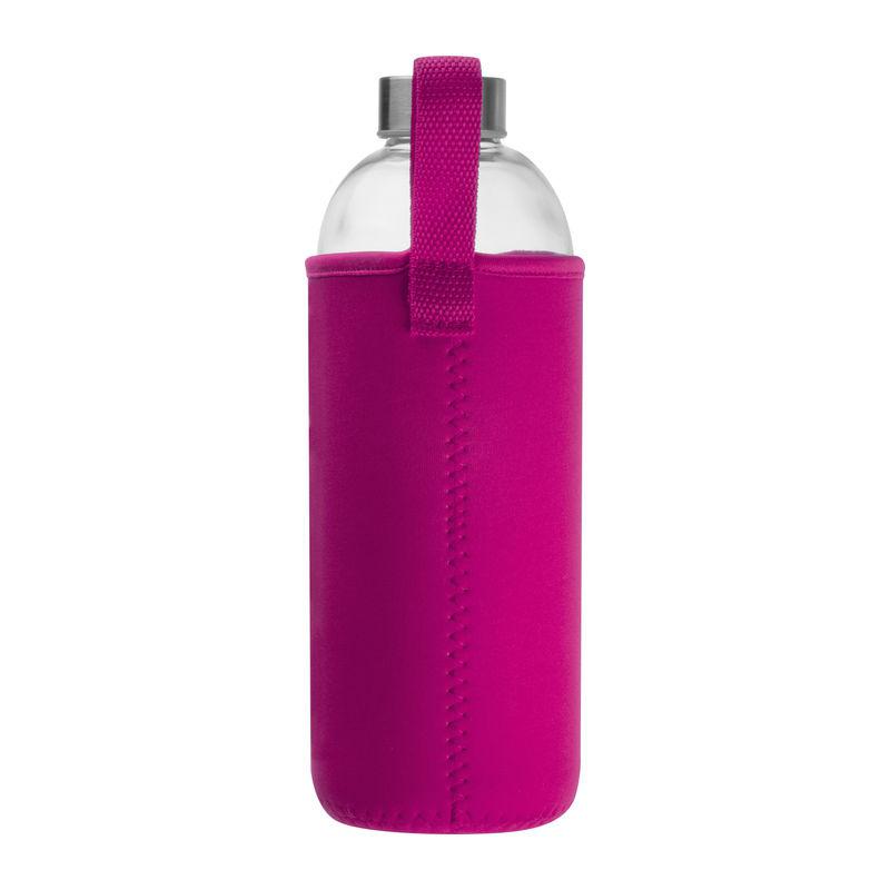 Sticlă de 1 l cu husă neopren Roz