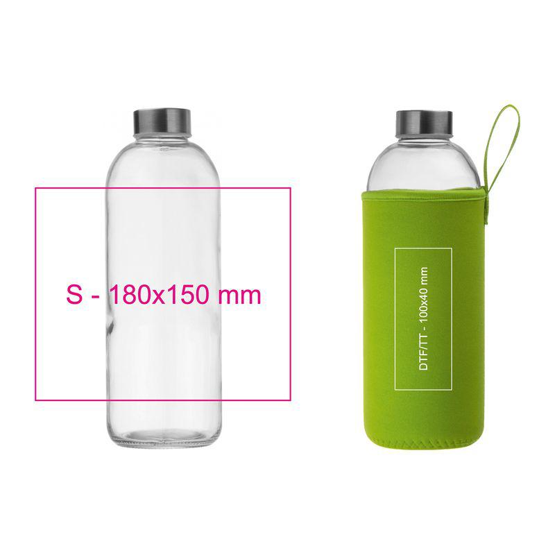 Sticlă de 1 l cu husă neopren LIght Green