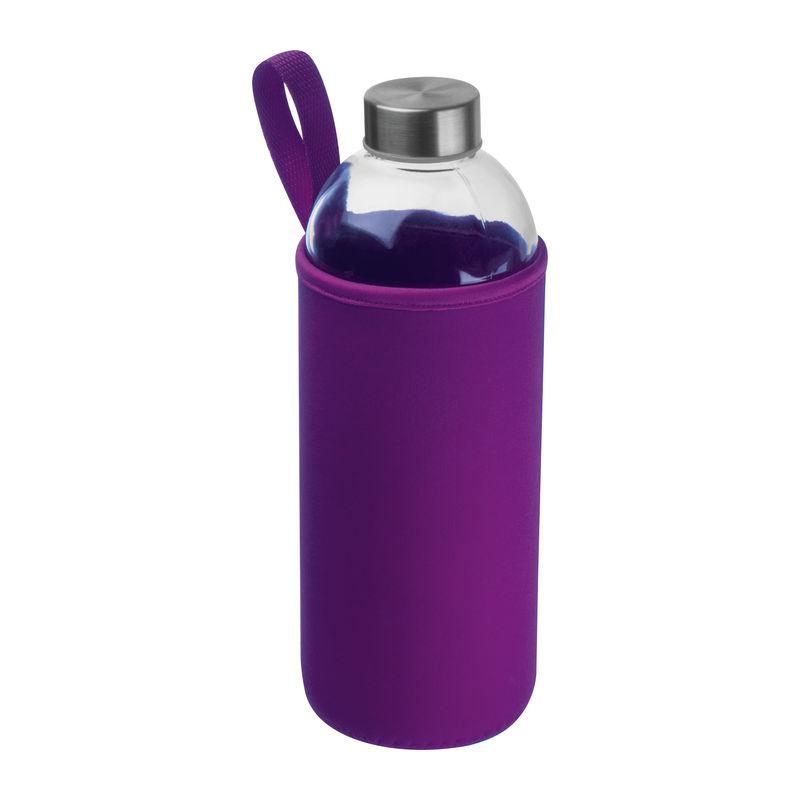 Sticlă de 1 l cu husă neopren Mov
