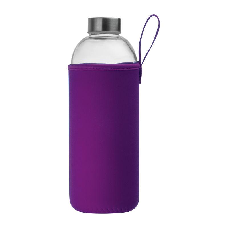 Sticlă de 1 l cu husă neopren Mov