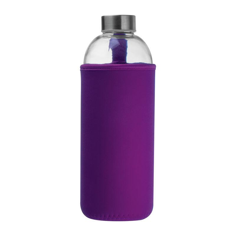 Sticlă de 1 l cu husă neopren Mov