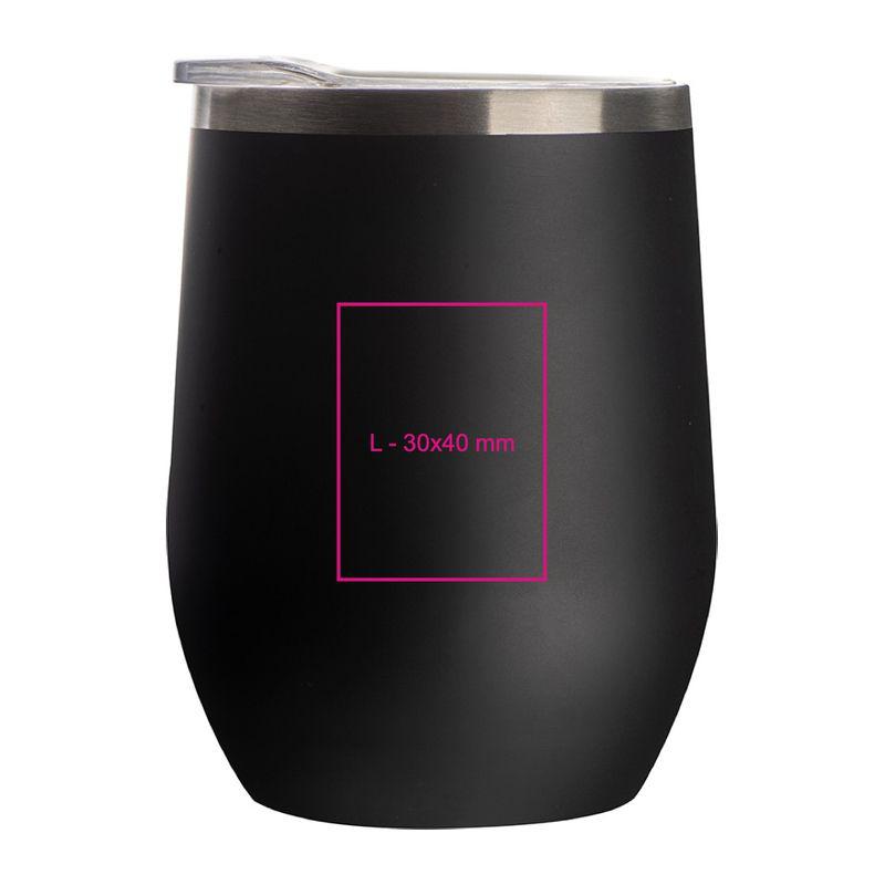 Pahar cu perete dublu 380 ml Negru