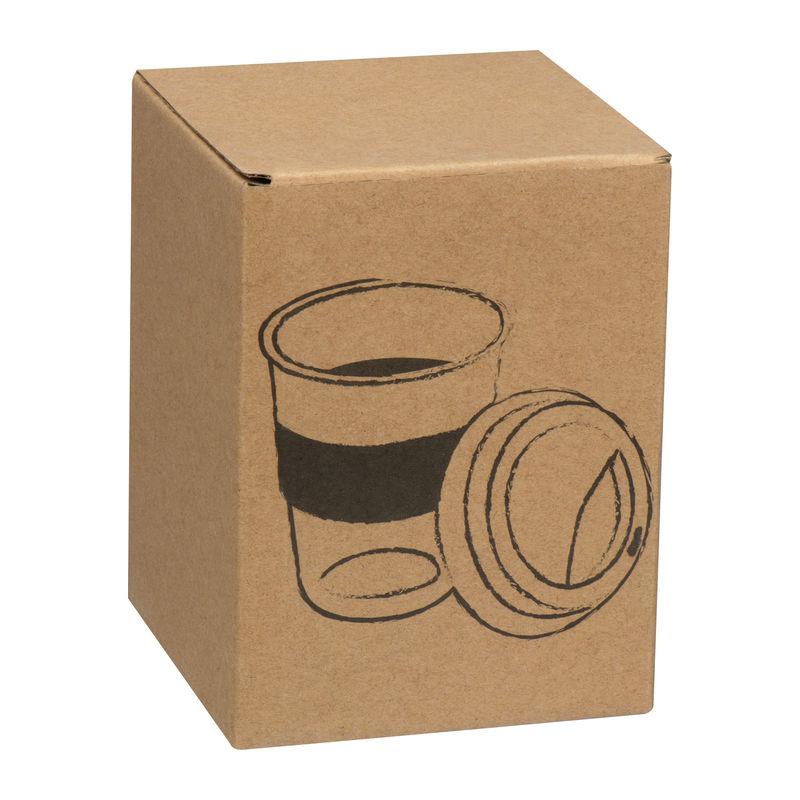 Cană din sticlă cu manșon și capac din silicon. Verde