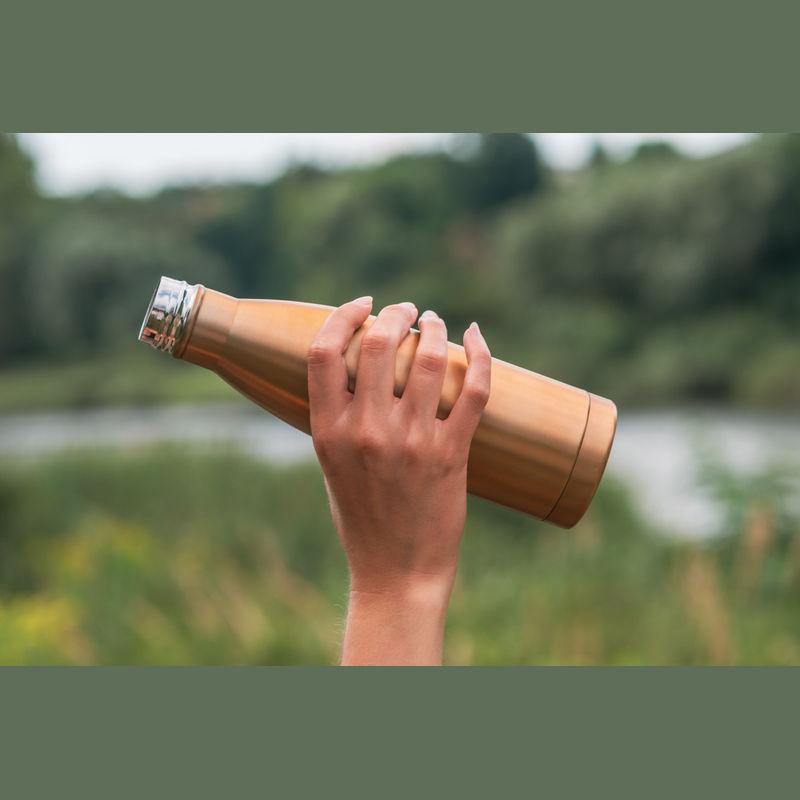 Sticlă de băut cu perete dublu 500 ml Galben