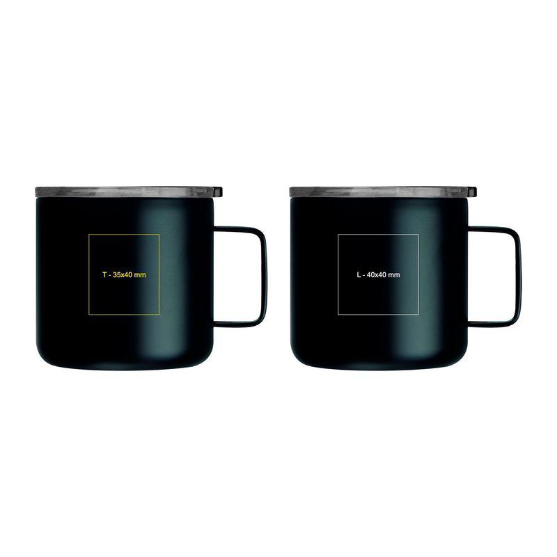 Cană termos de 300 ml din oțel inoxidabil Negru