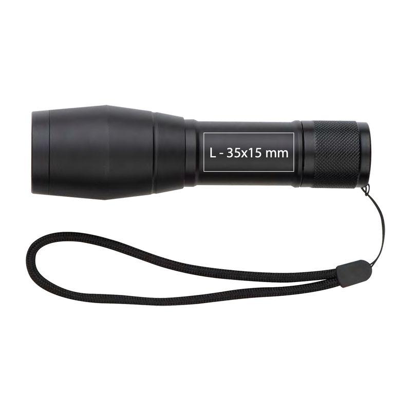 Lanternă LED, din aluminiu Negru