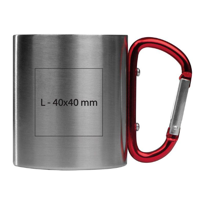 Cană metal cu carabină Roșu