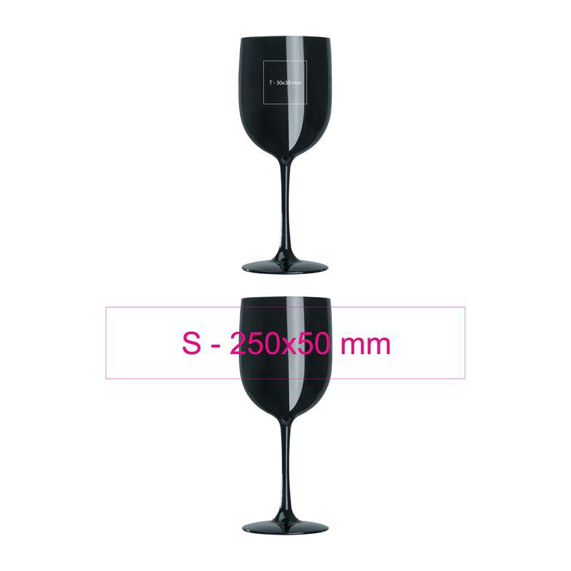 Pahar în formă de cupă, 460 ml Negru
