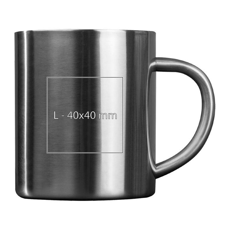 Cană metalică Gri