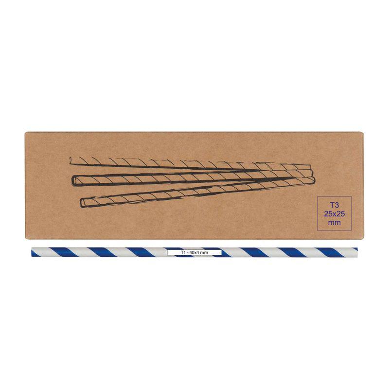 Set de 100 buc paie din carton Orion Navy Blue