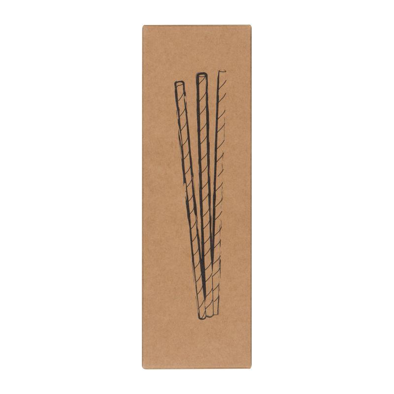 Set de 100 buc paie din carton Maro