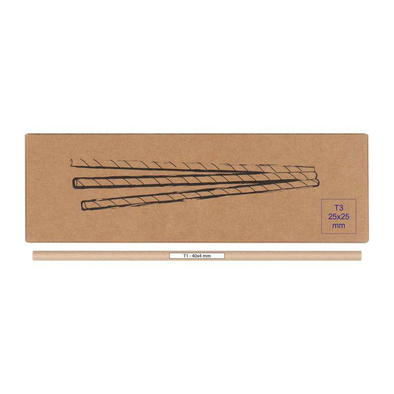 Set de 100 buc paie din carton Maro