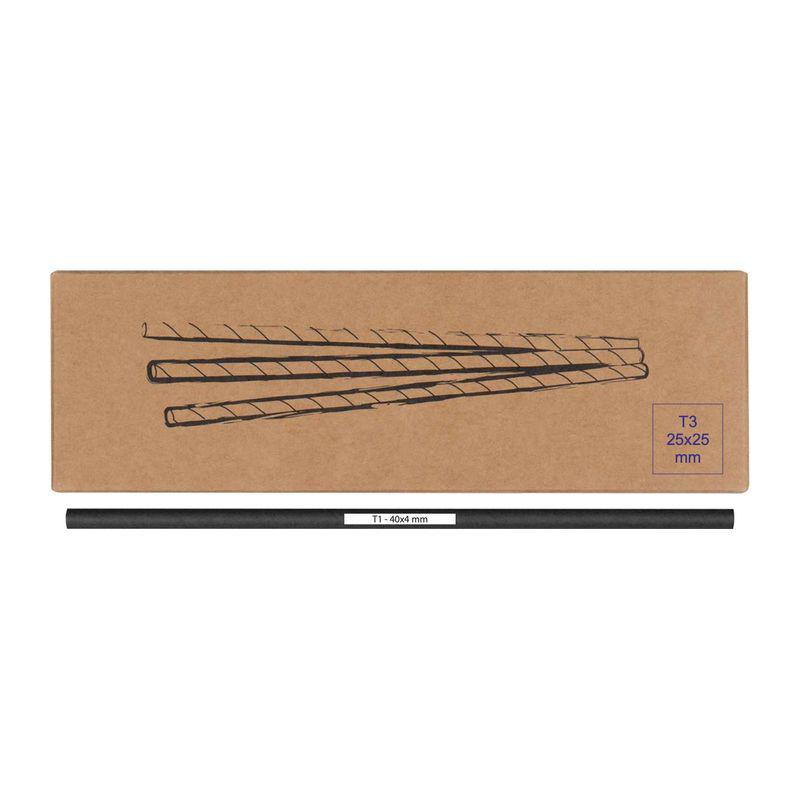 Set de 100 buc paie din carton Negru