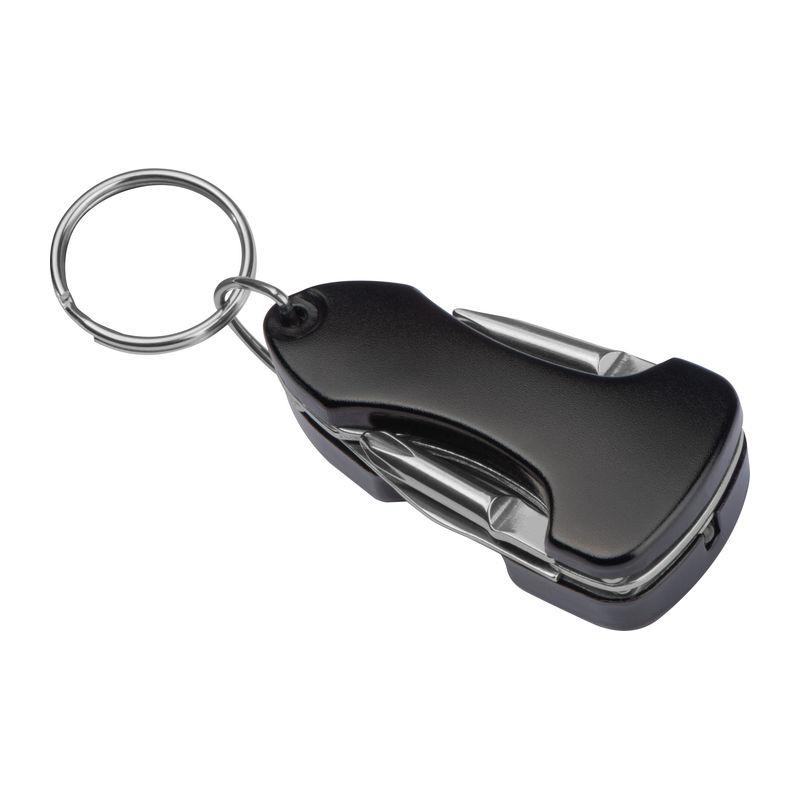 Breloc metalic cu mai multe funcții Negru