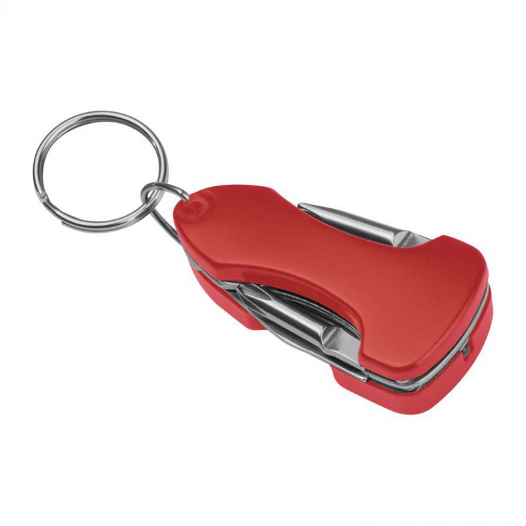 Breloc metalic cu mai multe funcții Roșu