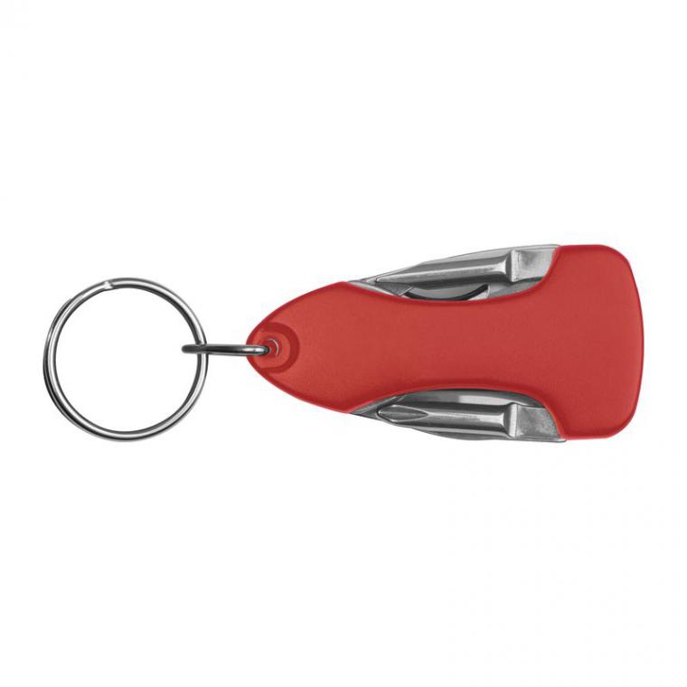 Breloc metalic cu mai multe funcții Roșu