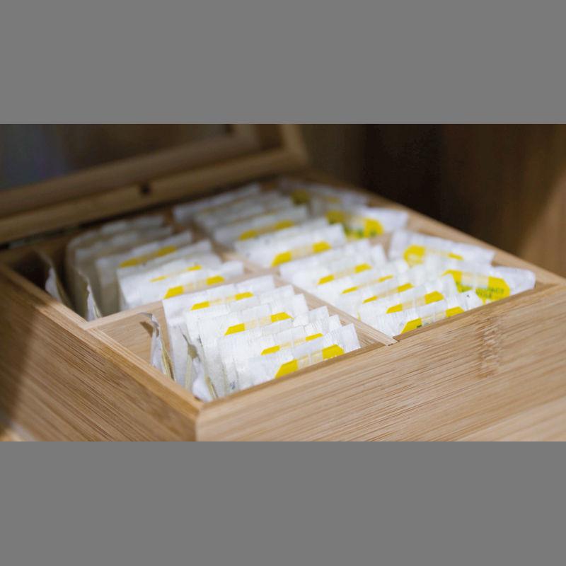 Cutie din bambus pentru ceai Beige