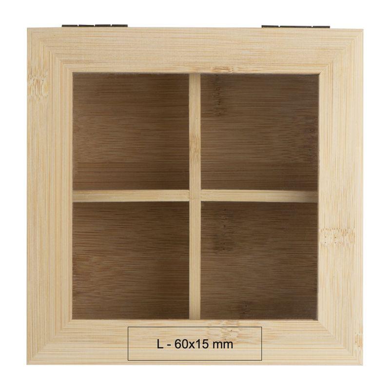 Cutie din bambus pentru ceai Beige