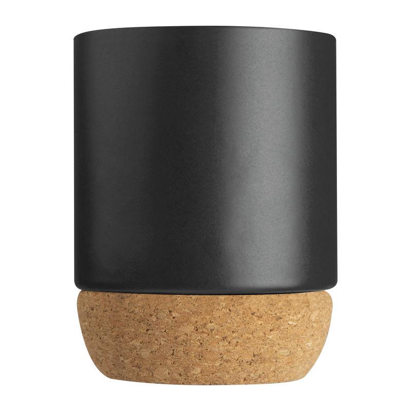 Cană ceramică cu suport din plută Negru