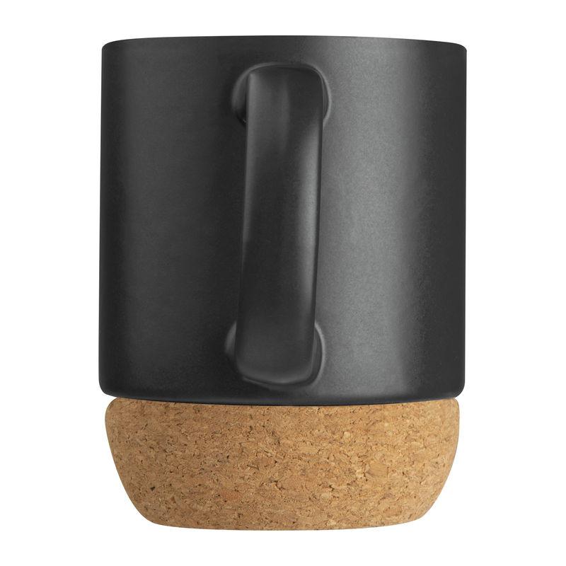 Cană ceramică cu suport din plută Negru
