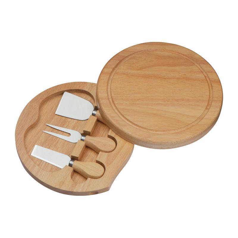 Set cașcaval din lemn Beige