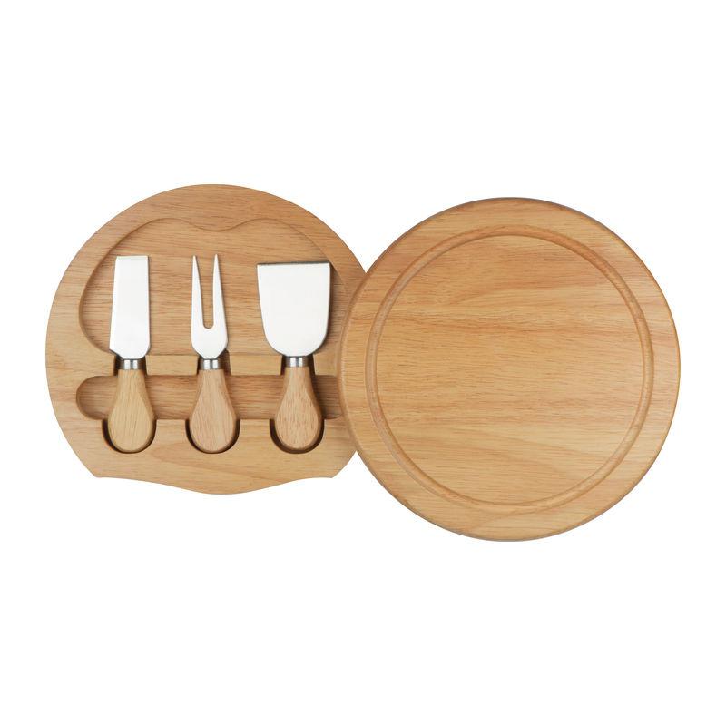 Set cașcaval din lemn Beige