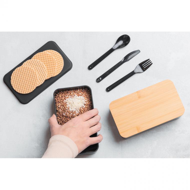 Caserolă cu două compartimente Negru