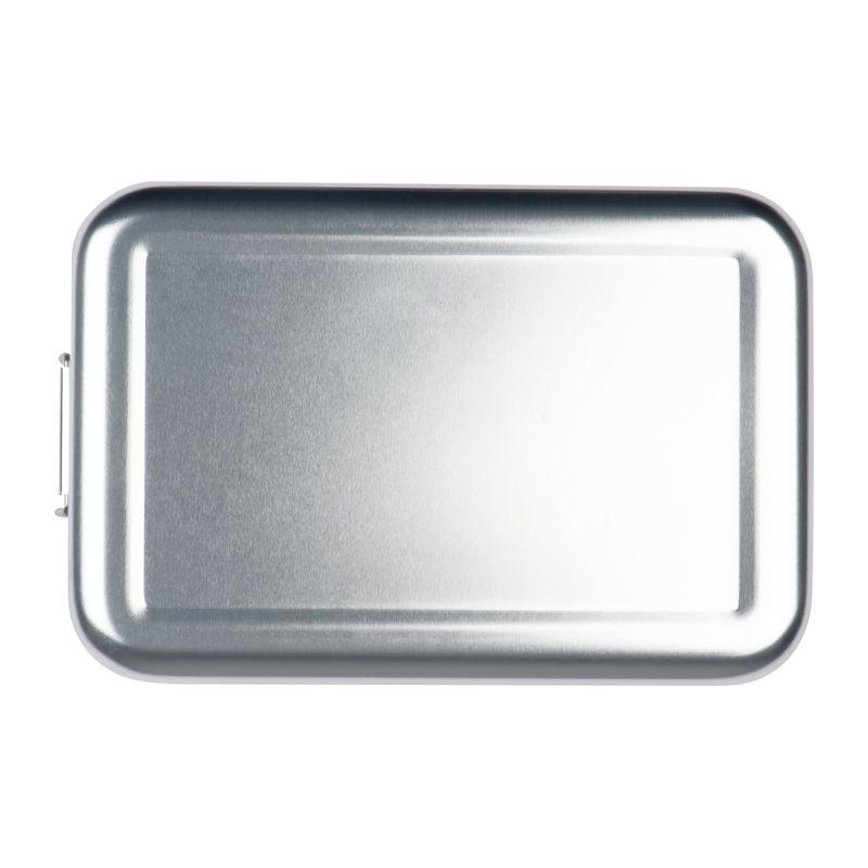 Cutie de prânz din oțel inoxidabil cu capac din bambus. Gri