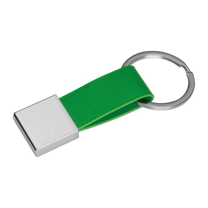Breloc cu bandă imitație de piele Verde
