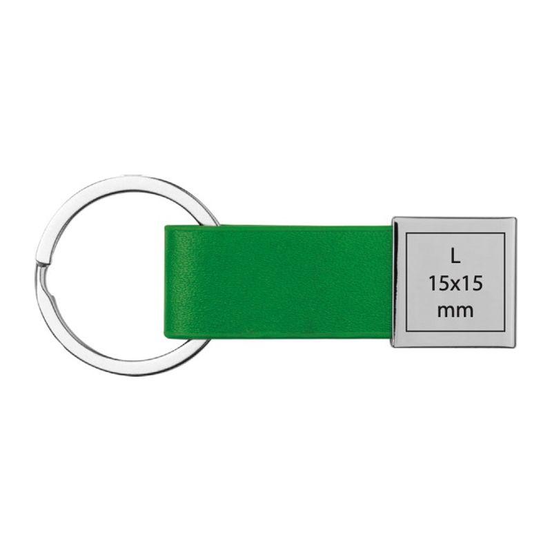 Breloc cu bandă imitație de piele Verde