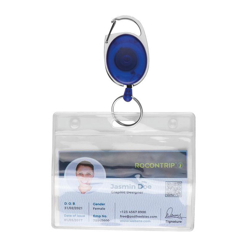 Breloc cu inel retractabil Orion Navy Blue