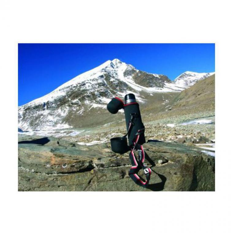 Termos cauciucat VULKAN Negru