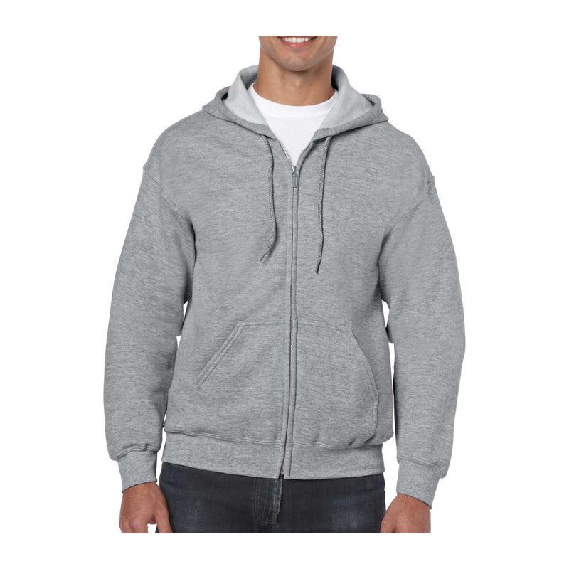 Hanorac cu fermoar de damă GI18600 Gri 5XL